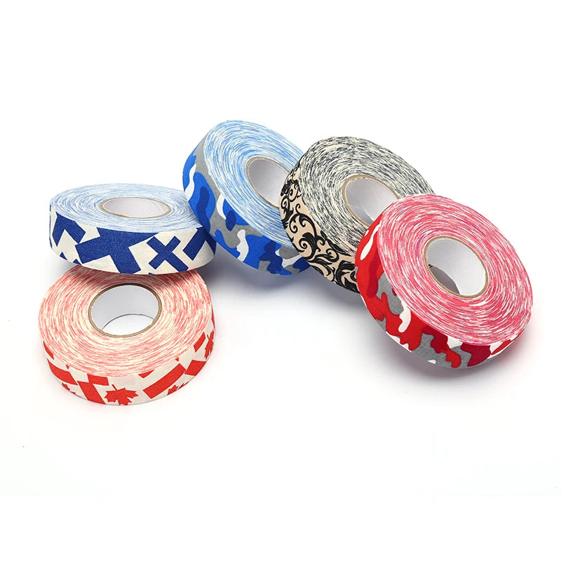 1Roll Hockey Stick Tape Multipurpose Colorful Sport Safety Cotton Cloth Enhances Ice Field Hockey Badminton Golf Tape